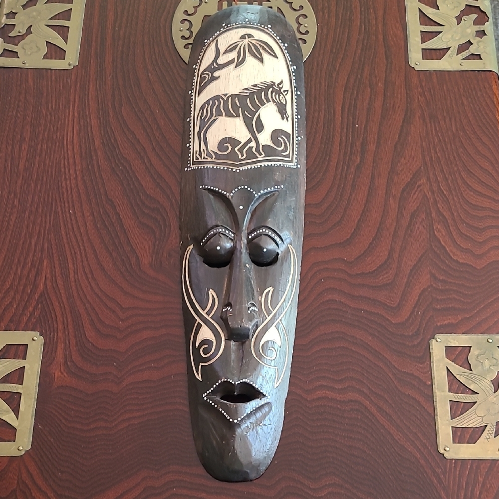 Handcrafted Tribal Zebra Mask
